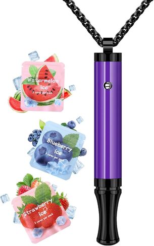 astofli قلادة التنفس لتخفيف القلق - قلادة التنفس الهواء النكهة، جهاز تخفيف التوتر خالية من التنفس مع نكهة، هدايا مجوهرات التأمل للنساء والرجال، الفولاذ المقاوم للصدأ in Kuwait