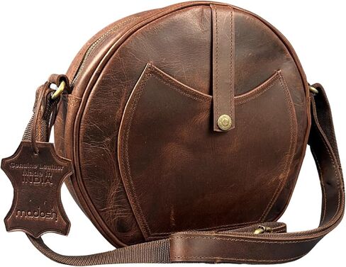 Madosh, Genuine Leather Women's Crossbody Semi-Circular Hobo Style Shoulder Bag in Saudi Arabia