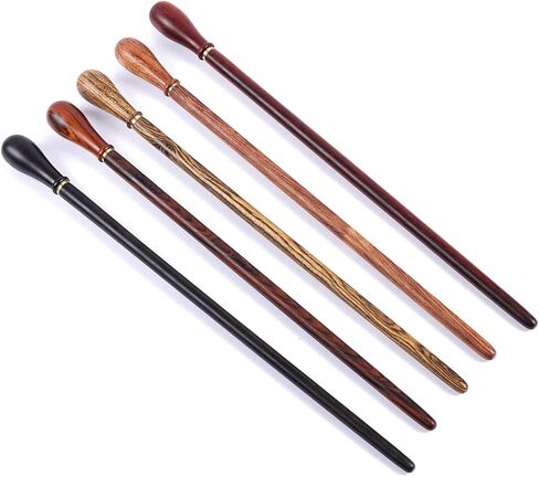 Sandalwood baton, natural wood veneer, round handle, orchestral baton, diameter 14.96, color randomly sent in Saudi Arabia