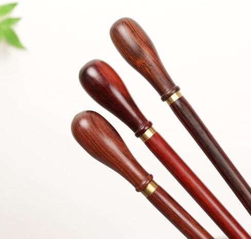 Sandalwood baton, natural wood veneer, round handle, orchestral baton, diameter 14.96, color randomly sent in Saudi Arabia
