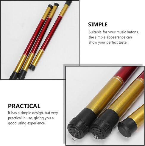 2pcs Fiberglass Orchestra Conductor Storage Tubes, Music Conducting Stick Holder Case for Band and Ensemble Accessories in Saudi Arabia