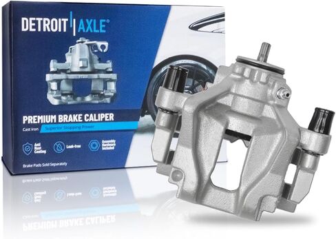 Detroit Axle - 2pc Rear Brake Calipers for Volkswagen Jetta Golf Passat Eos GTI Beetle for Audi A3 Quattro Disc Brake Calipers with Brackets Replacement in Kuwait