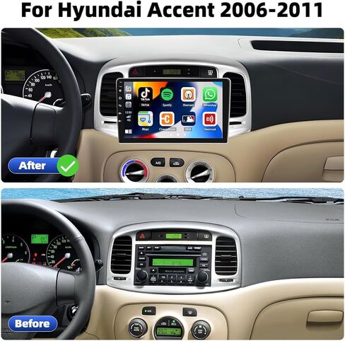 2+32G Android Car Stereo لـ Hyundai Accent Solaris Verna Reina 2010-2016 مع Apple Carplay Android Auto Mirror Link Change Threat 9 Inch Touch Screen in Kuwait