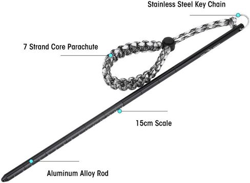 Diving Stick, 34cm Aluminum Alloy Noise Maker Rod Pointer with Adjustable Wrist Lanyard Accessories (Black) in Saudi Arabia
