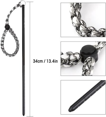 Diving Stick, 34cm Aluminum Alloy Noise Maker Rod Pointer with Adjustable Wrist Lanyard Accessories (Black) in Saudi Arabia
