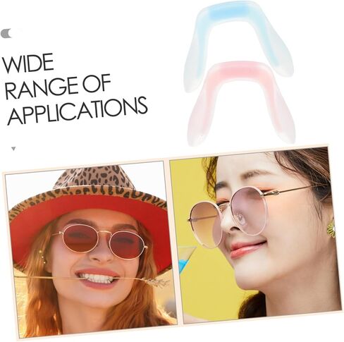 2pcs Silicone Nose Pads for Eyewear Non-slip Glasses Nose Pads Replacement for Boy Girl Adults Soft for Eyeglasses in Saudi Arabia