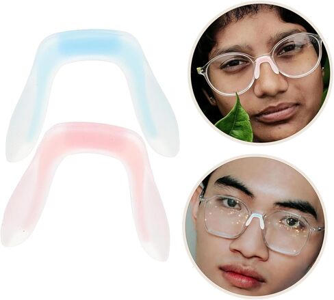2pcs Silicone Nose Pads for Eyewear Non-slip Glasses Nose Pads Replacement for Boy Girl Adults Soft for Eyeglasses in Saudi Arabia