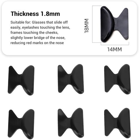 50 Pairs 1.8mm Anti Slip Adhesive Silicone Contoured Nose Pads Universal Fit Sticky Non Slip Nose Pads in Saudi Arabia
