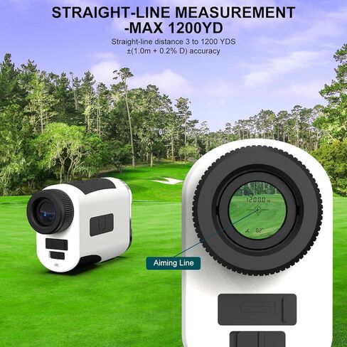 HANMATEK GR1200 Golf Rangefinder with Slope, Flag Lock & Vibration, 6.5X Magnification, 1200 Yards Range, Rechargeable Battery, Golf Distance Finder for Men and Women in Kuwait