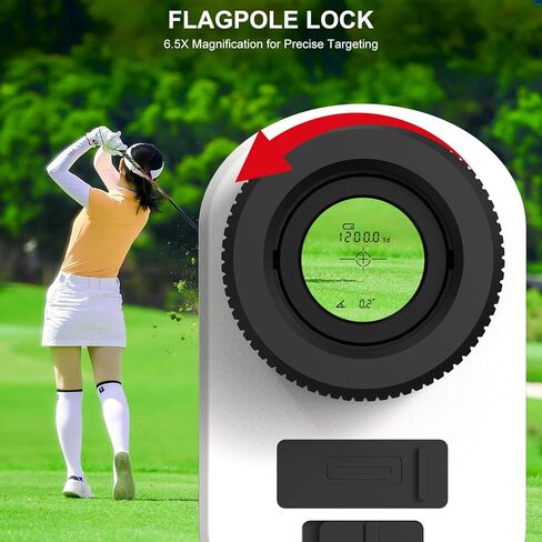 HANMATEK GR1200 Golf Rangefinder with Slope, Flag Lock & Vibration, 6.5X Magnification, 1200 Yards Range, Rechargeable Battery, Golf Distance Finder for Men and Women in Kuwait