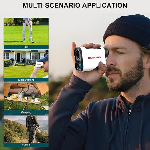 HANMATEK GR1200 Golf Rangefinder with Slope, Flag Lock & Vibration, 6.5X Magnification, 1200 Yards Range, Rechargeable Battery, Golf Distance Finder for Men and Women in Kuwait