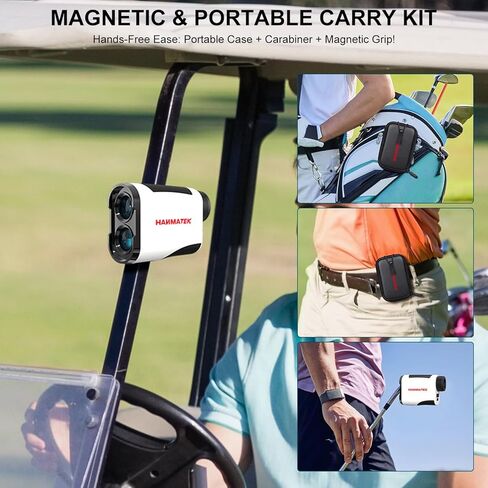 HANMATEK GR1200 Golf Rangefinder with Slope, Flag Lock & Vibration, 6.5X Magnification, 1200 Yards Range, Rechargeable Battery, Golf Distance Finder for Men and Women in Kuwait