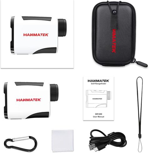 HANMATEK GR1200 Golf Rangefinder with Slope, Flag Lock & Vibration, 6.5X Magnification, 1200 Yards Range, Rechargeable Battery, Golf Distance Finder for Men and Women in Kuwait