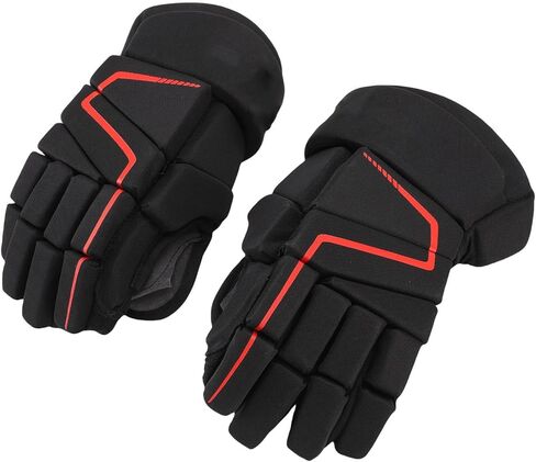 Fabater Ice Hockey Gloves, Extra Padding Curved Thumb Breathable Roller Hockey Gloves, Street with Finger Gussets Mesh for Youth Junior Kids Outdoor Sports (13inch) in Saudi Arabia