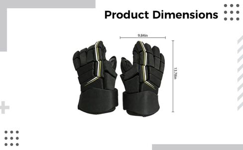 Hockey Gloves for Young Players, 10 in / 25.4 Cm Protective Gear, High-Density Foam Padding, Flexible, Waterproof & Breathable for Ice Hockey, Roller Hockey, Field Hockey in Saudi Arabia
