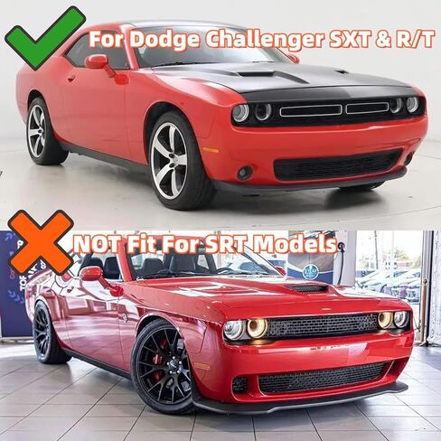 3PCS Front Bumper Lip for Dodge Challenger SXT R/T 2015-2023 V2 Style Front Bumper Lip Splitter Spoiler (Carbon Fiber Print) in Kuwait