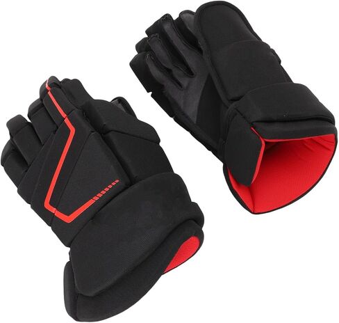 Hockey Gloves, Nylon EVA Foam Protective Breathable with Extra Padding and Curved Thumb, for Ice Hockey Roller Street Players in Saudi Arabia