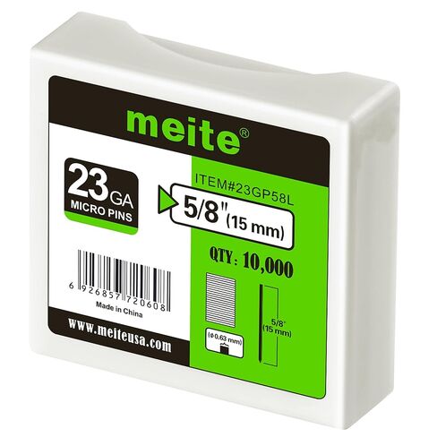 meite 23 Gauge Pin Nails, 5/8-Inch Micro Headless Pins for Pin Nailer - Copper Plated Pins Nails for Nail Gun, Ideal for Fine Woodworking and Trim Work (3 Boxes) in Saudi Arabia