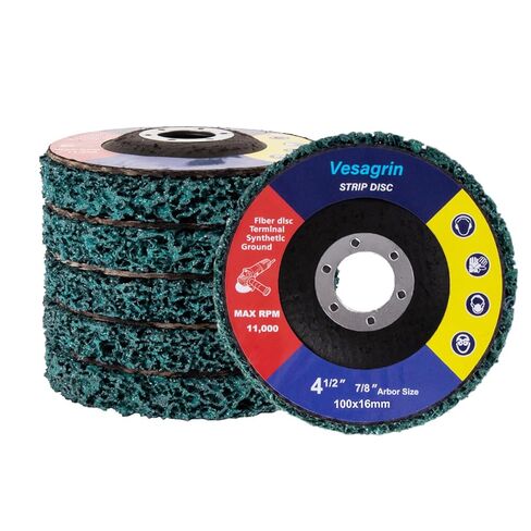 12 عبوة من أقراص الشريط مقاس 4.5 بوصة لمطحنة الزوايا، ومزيل طلاء عجلة تجريد الأسلاك للأسطح المعدنية، وأقراص جلخ العجلات الكاشطة لأكسدة اللحامات الصدأ (4-1/2 بوصة × 7/8 بوصة) in Kuwait