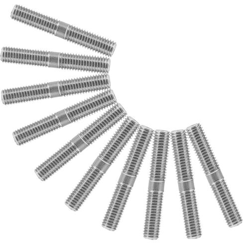 10 قطعة M10x1.5 مسامير ملولبة مزدوجة الأطراف من الفولاذ المقاوم للصدأ، مسامير ملولبة مزدوجة الأطراف للإصلاح والصيانة الصناعية in Kuwait