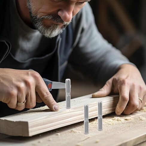 10 قطعة M10x1.5 مسامير ملولبة مزدوجة الأطراف من الفولاذ المقاوم للصدأ، مسامير ملولبة مزدوجة الأطراف للإصلاح والصيانة الصناعية in Kuwait