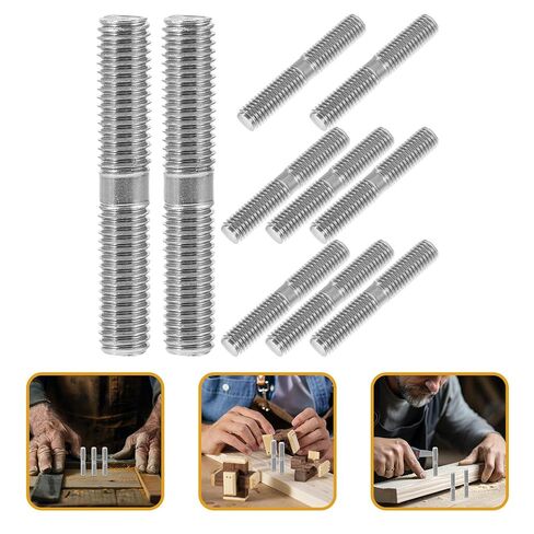 10 قطعة M10x1.5 مسامير ملولبة مزدوجة الأطراف من الفولاذ المقاوم للصدأ، مسامير ملولبة مزدوجة الأطراف للإصلاح والصيانة الصناعية in Kuwait