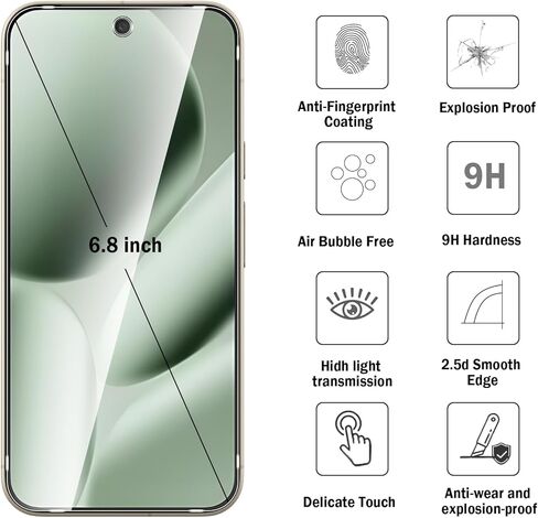 2+2 Pack for Google Pixel 8a Screen Protector with Camera Lens Protector,Full Coverage 9H Tempered Glass Film,HD Clear Scratch Resistant,Bubble-Free for Pixel 8a Screen Protector in Kuwait