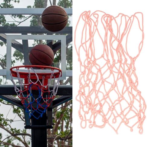 BESPORTBLE Luminous Pink Glow Basketball Net Replacement Durable Polyester Outdoor Basketball Mesh Net for Adult Kids Easy Installation in Saudi Arabia