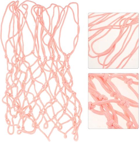 BESPORTBLE Luminous Pink Glow Basketball Net Replacement Durable Polyester Outdoor Basketball Mesh Net for Adult Kids Easy Installation in Saudi Arabia