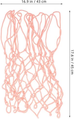 BESPORTBLE Luminous Pink Glow Basketball Net Replacement Durable Polyester Outdoor Basketball Mesh Net for Adult Kids Easy Installation in Saudi Arabia