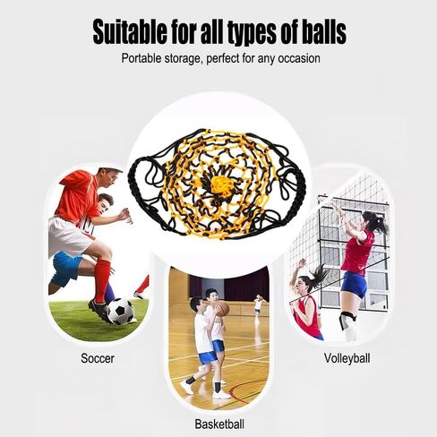 5pcs Stretchy Black and Yellow Two-Color Single Balls Universal Nylon Mesh Pocket in Saudi Arabia