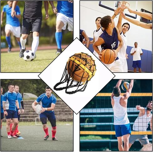 5pcs Stretchy Black and Yellow Two-Color Single Balls Universal Nylon Mesh Pocket in Saudi Arabia