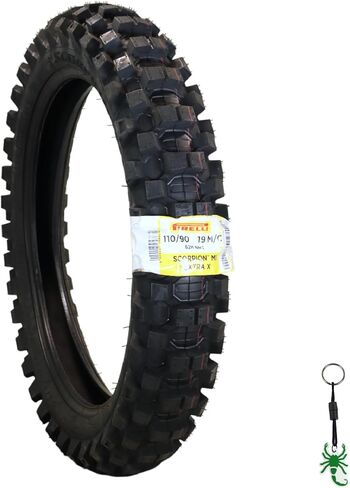 Pirelli Scorpion MX Extra x 80/100-21 إطار الدراجة الأوساخ الأمامية مع سلسلة المفاتيح - واحد in Kuwait