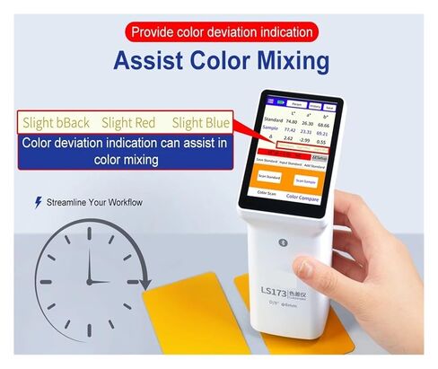 جهاز اختبار قارئ الألوان البياض/الأصفرار المحمول D/8 للدهان والبلاستيك والنسيج LS173 حساسية عالية، خطأ منخفض in Kuwait