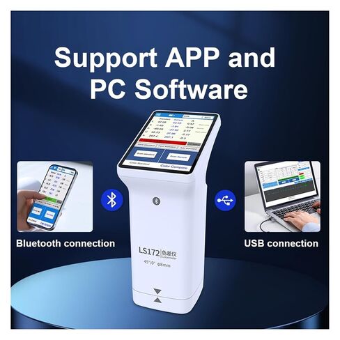 محلل ألوان محمول 45 درجة/0 درجة LS172 8 مم مقياس ألوان رقمي دقيق مع شاشة LCD للطلاء والبلاستيك والنسيج حساسية عالية، خطأ منخفض in Kuwait