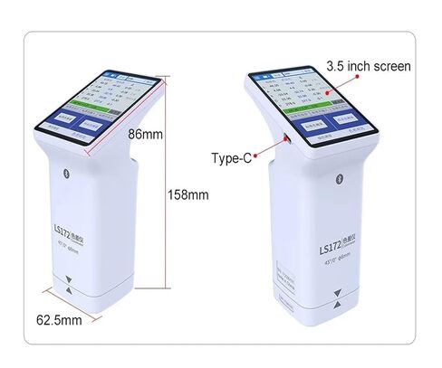 محلل ألوان محمول 45 درجة/0 درجة LS172 8 مم مقياس ألوان رقمي دقيق مع شاشة LCD للطلاء والبلاستيك والنسيج حساسية عالية، خطأ منخفض in Kuwait