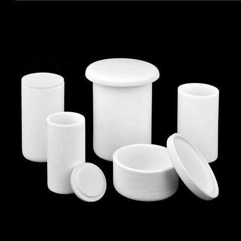 99% Alumina Cylindrical Crucible with Lid (5pcs/Box), 1800°C Firing Temperature Lab Corundum Crucible (Multiple Specifications)(120ml(45x110mm)) in Kuwait