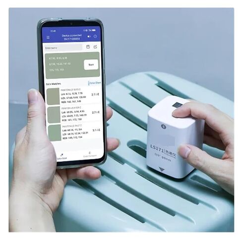 مقياس ألوان طلاء محمول 8 مم LS171 D65 مصدر ضوء تطبيق الهاتف المحمول محلل قارئ الألوان للطلاء والبلاستيك والنسيج حساسية عالية، خطأ منخفض in Kuwait
