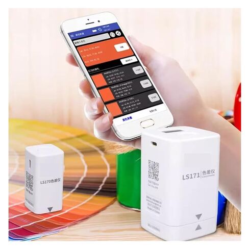مقياس ألوان طلاء محمول 8 مم LS171 D65 مصدر ضوء تطبيق الهاتف المحمول محلل قارئ الألوان للطلاء والبلاستيك والنسيج حساسية عالية، خطأ منخفض in Kuwait