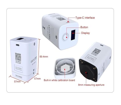 مقياس ألوان طلاء محمول 8 مم LS171 D65 مصدر ضوء تطبيق الهاتف المحمول محلل قارئ الألوان للطلاء والبلاستيك والنسيج حساسية عالية، خطأ منخفض in Kuwait