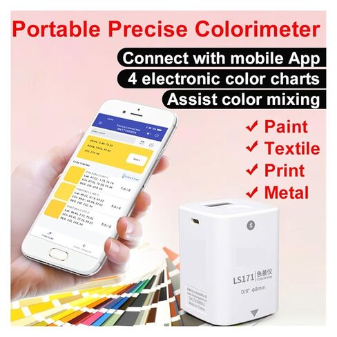 مقياس الألوان المحمول LS171 D/8 محلل قارئ ألوان الطلاء الرقمي الدقيق 8 مم للطلاء والبلاستيك والنسيج حساسية عالية، خطأ منخفض in Kuwait