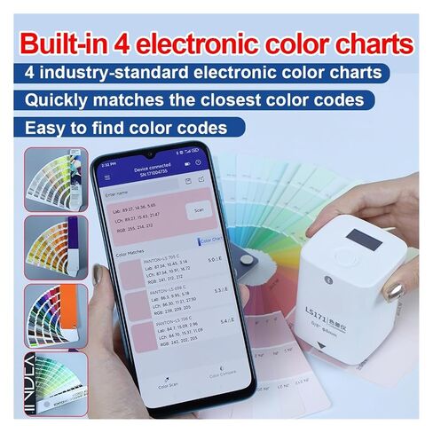 مقياس الألوان المحمول LS171 D/8 محلل قارئ ألوان الطلاء الرقمي الدقيق 8 مم للطلاء والبلاستيك والنسيج حساسية عالية، خطأ منخفض in Kuwait