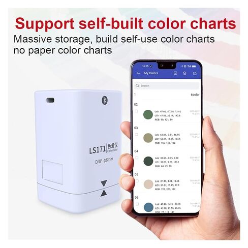 مقياس الألوان المحمول LS171 D/8 محلل قارئ ألوان الطلاء الرقمي الدقيق 8 مم للطلاء والبلاستيك والنسيج حساسية عالية، خطأ منخفض in Kuwait