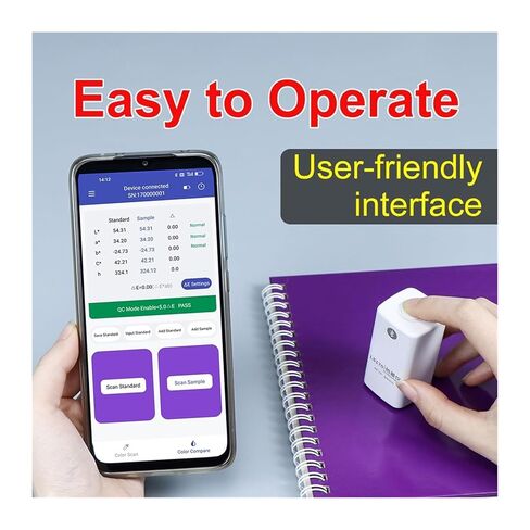 LS171 مقياس ألوان محمول 8 مم مع شاشة LCD رقمية دقيقة لقياس فرق اللون للطلاء والبلاستيك والنسيج مختبر مراقبة الجودة حساسية عالية، خطأ منخفض in Kuwait