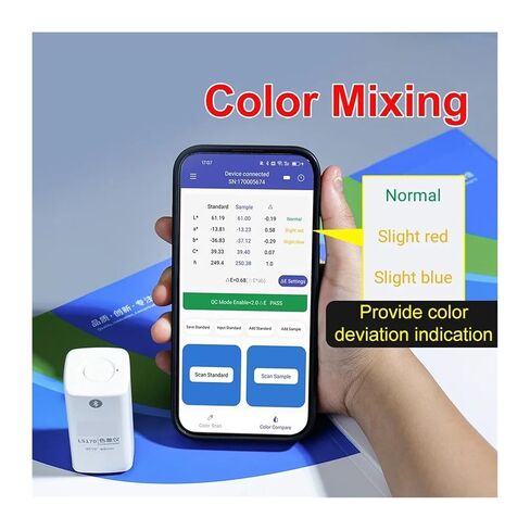 LS171 مقياس ألوان محمول 8 مم مع شاشة LCD رقمية دقيقة لقياس فرق اللون للطلاء والبلاستيك والنسيج مختبر مراقبة الجودة حساسية عالية، خطأ منخفض in Kuwait