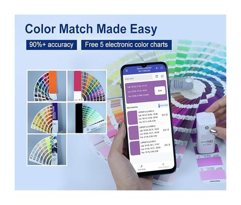 LS171 مقياس ألوان محمول 8 مم مع شاشة LCD رقمية دقيقة لقياس فرق اللون للطلاء والبلاستيك والنسيج مختبر مراقبة الجودة حساسية عالية، خطأ منخفض in Kuwait