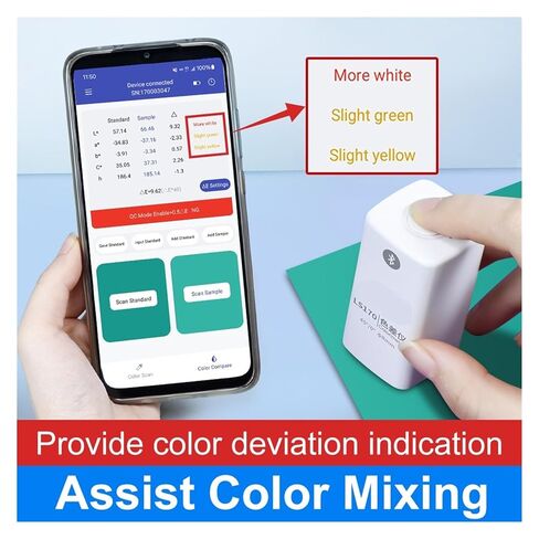 مقياس الألوان المحمول LS170 8 مم جهاز اختبار فرق اللون الرقمي الدقيق 45/0 درجة للطلاء والبلاستيك والنسيج حساسية عالية، خطأ منخفض in Kuwait