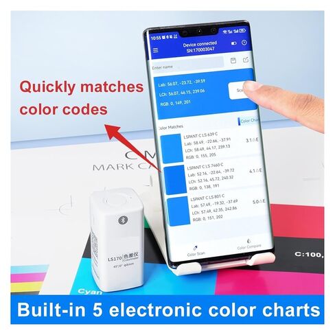 مقياس الألوان المحمول LS170 8 مم جهاز اختبار فرق اللون الرقمي الدقيق 45/0 درجة للطلاء والبلاستيك والنسيج حساسية عالية، خطأ منخفض in Kuwait