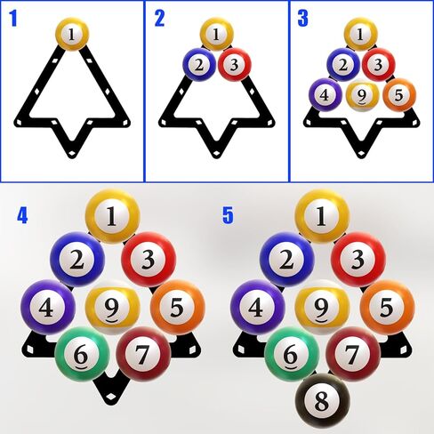 3PCS Magic Ball Rack Sheet Billiards Ball Holder, Pool Balls Rack Set Magic Balls Rack Sheet Triangle Rack Pool Cue Accessories for 8-Ball, 9-Ball & 10-Ball Billiard Games, Triangle Cue Accessorie in Saudi Arabia