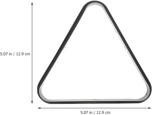 BESTonZON Mini Triangle Pool Rack, Pool Table Accessories, Black Plastic, 5.1 inches, for Kids and Families in Saudi Arabia